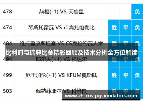比利时与瑞典比赛精彩回顾及技术分析全方位解读 比利时与瑞典比赛精彩回顾及技术分析全方位解读